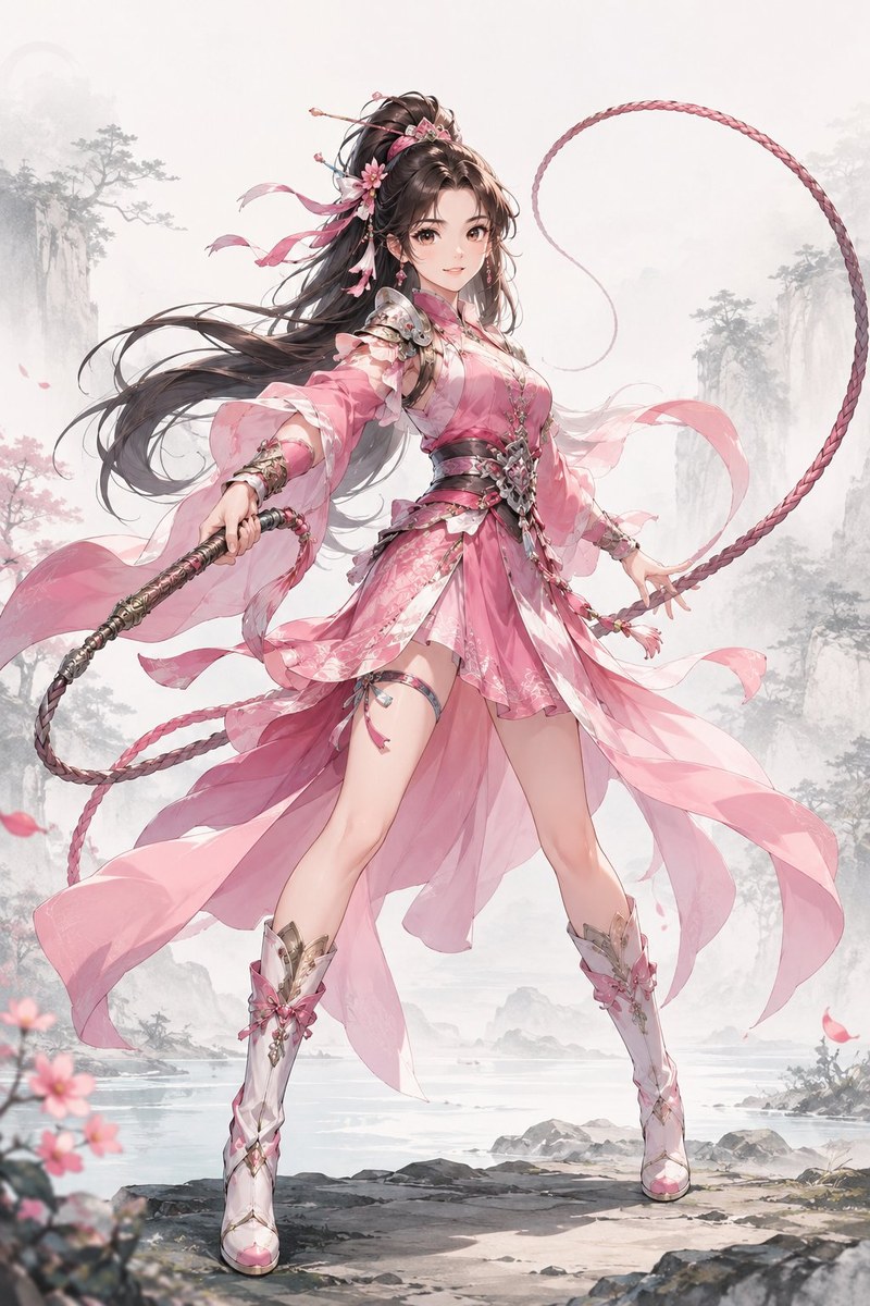 粉衣少女